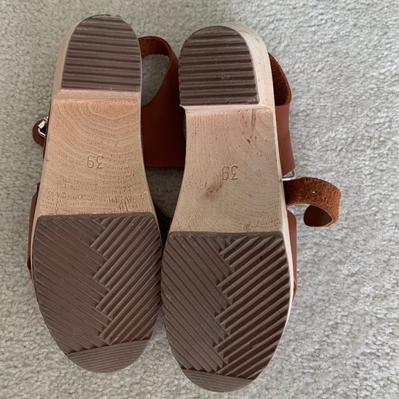 Lotta from Stockholm Swedish Clog in Crossover Tan Leather Natural Sole 39 - Picture 5 of 6